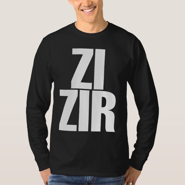 Zi Zir Big Obvious Nonbinary Pronouns T-Shirt (Front)
