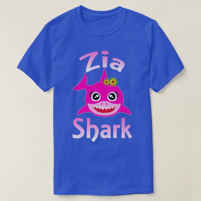 Zia Shark Funny Italian Aunt T-Shirt (Design Front)