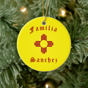 Zia Sun Ceramic Tree Decoration