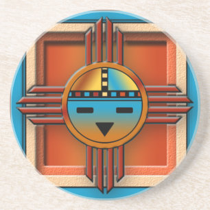 Zia Sun Face Coaster