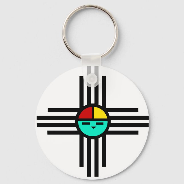 Zia Sun God Key Ring (Front)