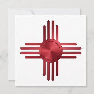 Zia Sun Red  Invitation