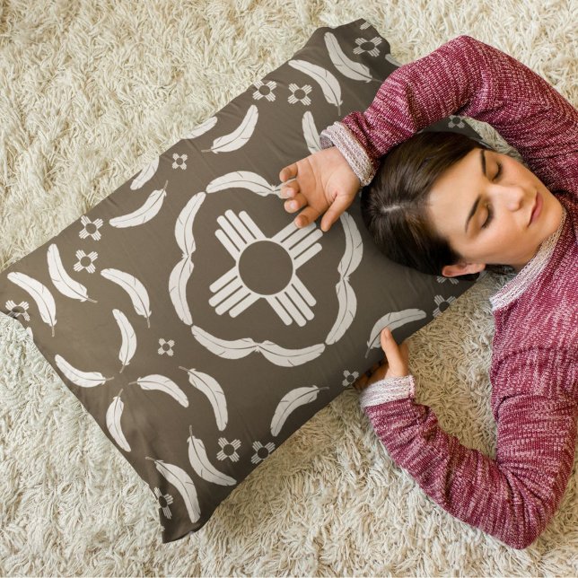 Zia Symbol and Feather Design Southwestern  Pillowcase (Creator Uploaded)