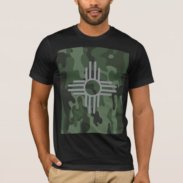 Zia Symbol Camouflage Mens T-Shirt (Front)