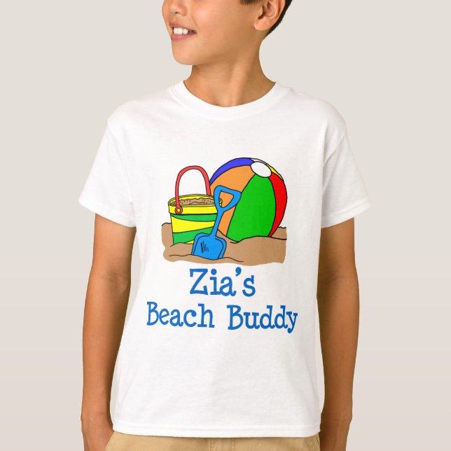 Zia's Beach Buddy Cute Design T-Shirt (Front)