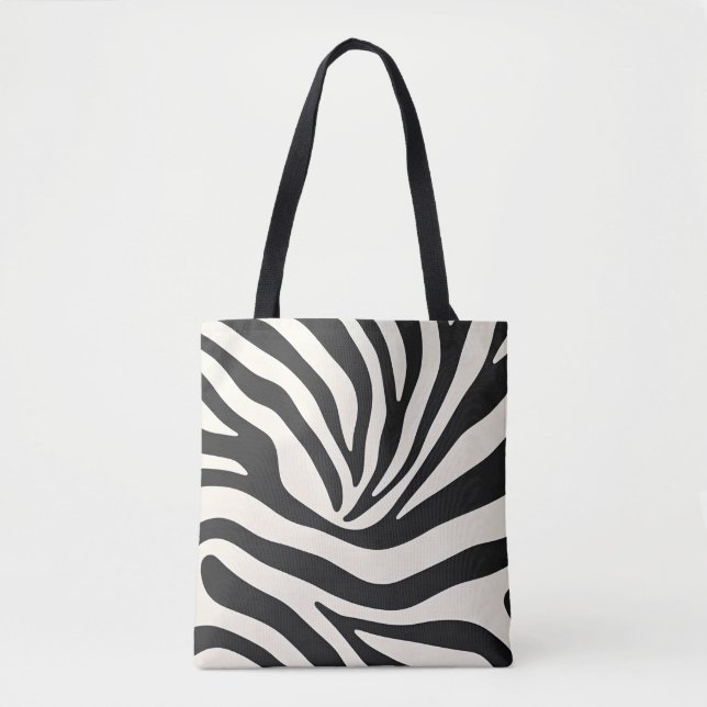 Zibbra-Inspired Striped Tote Bag (Front)