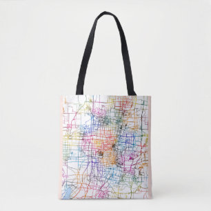 Zibo China City Map Tote Bag