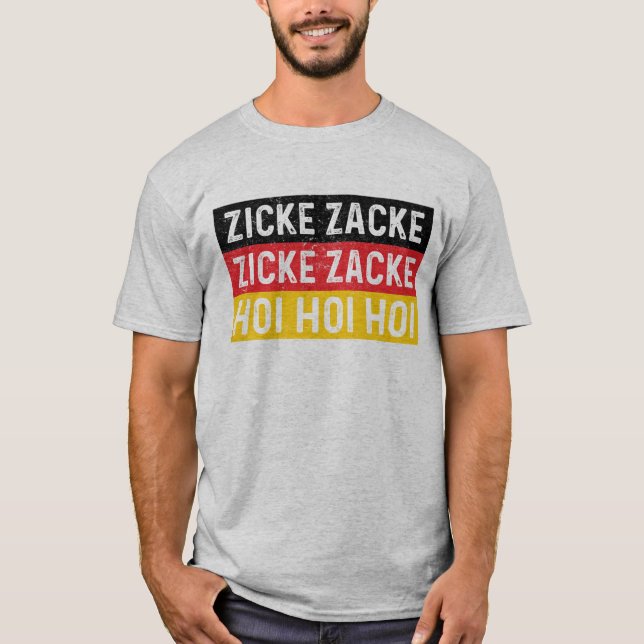Zicke Zacke Hoi Oktoberfest German Flag Funny T-Shirt (Front)