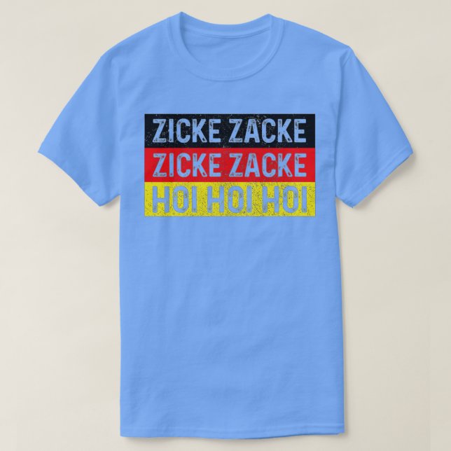 Zicke Zacke Hoi Oktoberfest German Flag Party Funn T-Shirt (Design Front)