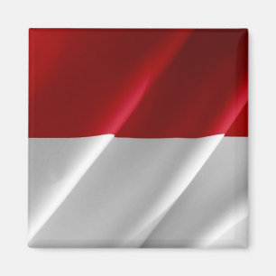 zID002 waving Indonesian FLAG Indonesia, Fridge Magnet