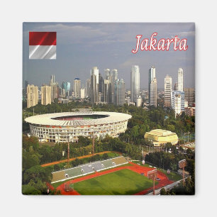 zID013 JAKARTA, City Stadium, Indonesia, Fridge Magnet