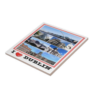 zIE009 DUBLIN I Love, Mosaic Ireland, Tile