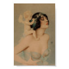 Ziegfeld Girl with Angel Pin Up Art