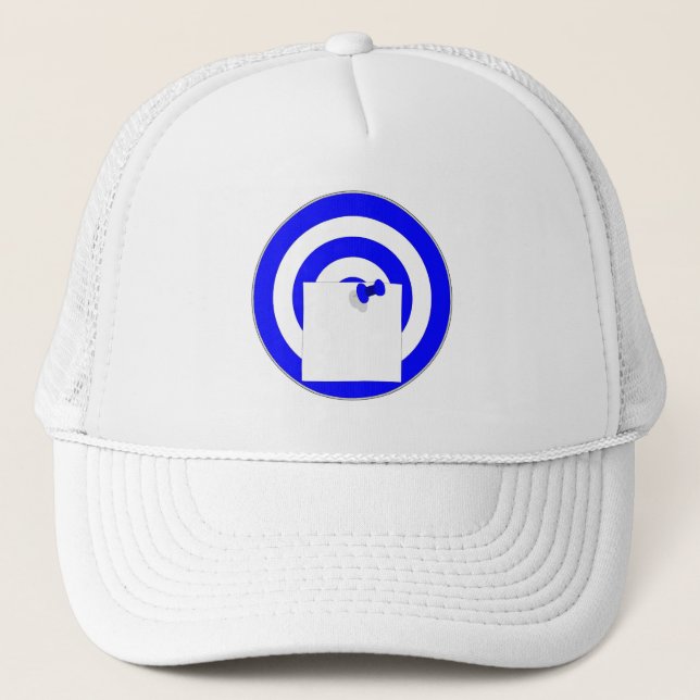Zielscheibe mit Notizzettel Trucker Hat (Front)