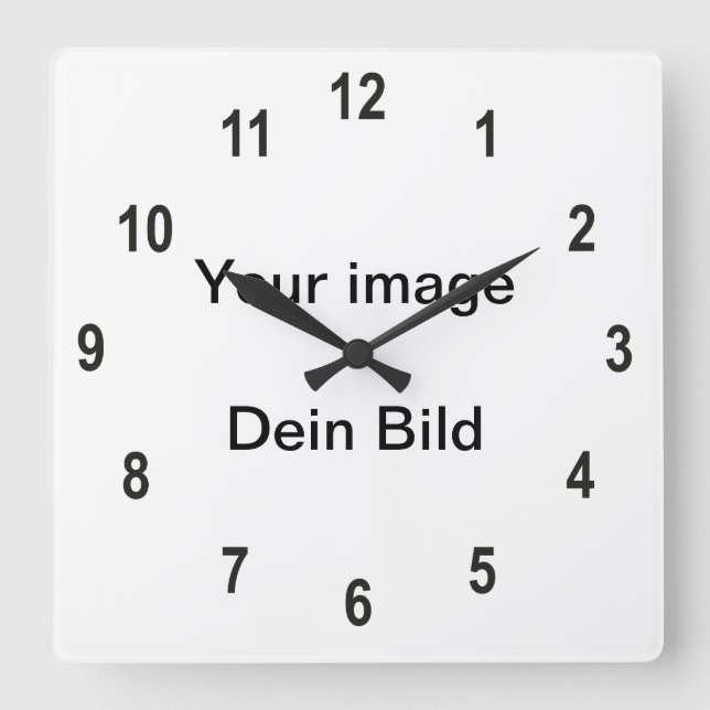 Ziffernblatt für Uhr Square Wall Clock (Front)