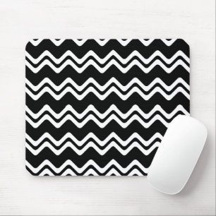 Zig Zag Dual Coloured Line Pattern Mouse Pad