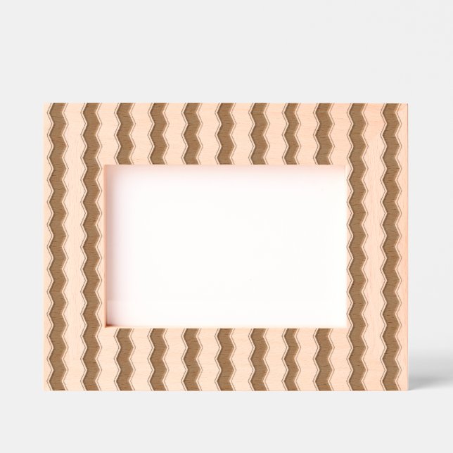 Zig Zag Etched Wooden Frame (Front)