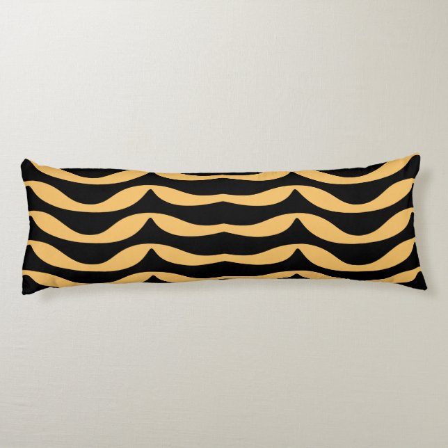 Zig zag lines with gold pattern body cushion (Back)