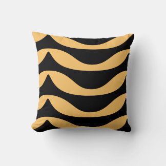 Zig zag lines with gold pattern cushion