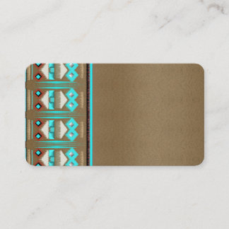 Zig Zag Native Style Rustic Business Cards