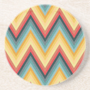 Zig Zag Striped Background 2 Coaster