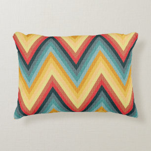 Zig Zag Striped Background 2 Decorative Cushion