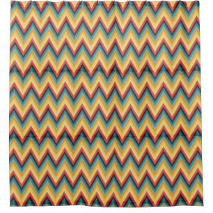 Zig Zag Striped Background 2 Shower Curtain