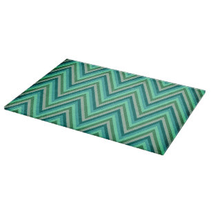 Zig Zag Striped Background Cutting Board