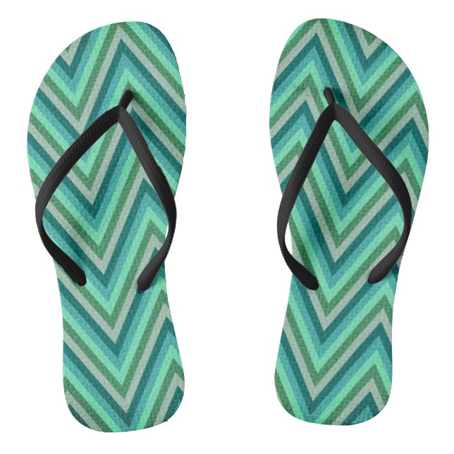 Zig Zag Striped Background Jandals (Footbed)