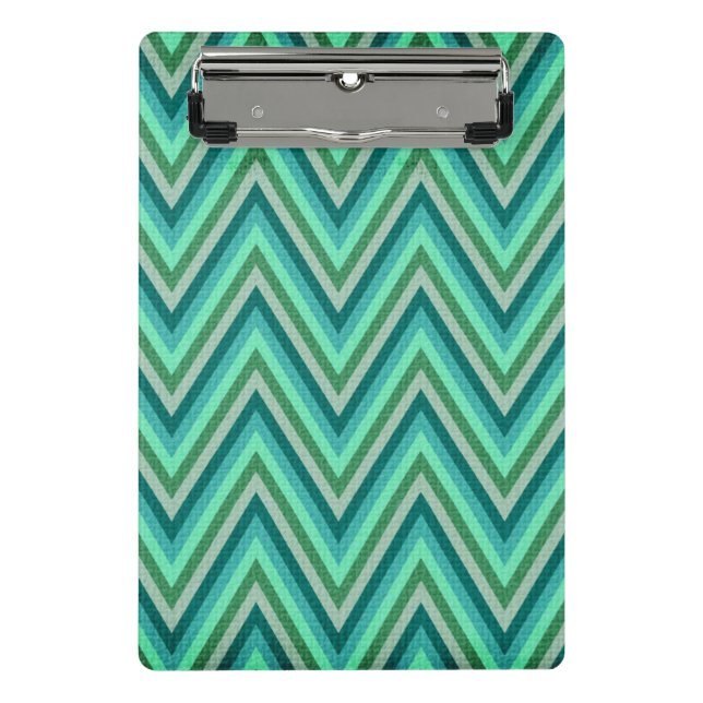 Zig Zag Striped Background Mini Clipboard (Front)