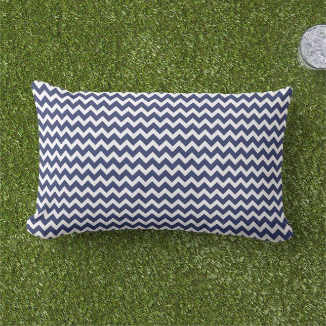 Zig Zag Stripes Outdoor Pillow (Grass)