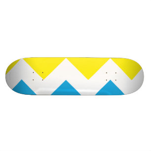 Zig Zag Yellow-Blue Skateboard
