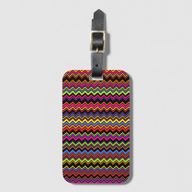 Zig-Zags Luggage Tag (Front Vertical)