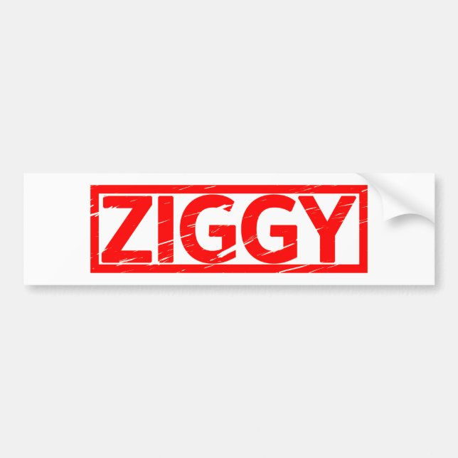Ziggy Stamp Bumper Sticker (Front)