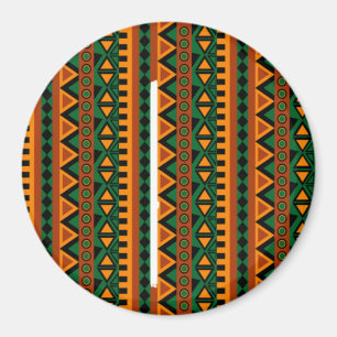 Zigzag African Pattern Buttons Beautiful Cultura Magnet