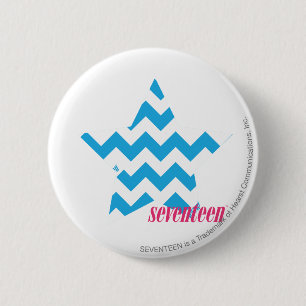 ZigZag Aqua 2 6 Cm Round Badge