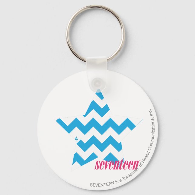 ZigZag Aqua 2 Key Ring (Front)