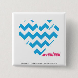 ZigZag Aqua 4 15 Cm Square Badge
