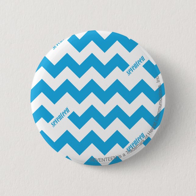 ZigZag Aqua 6 Cm Round Badge (Front)