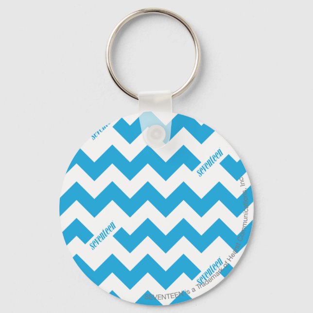ZigZag Aqua Key Ring (Front)