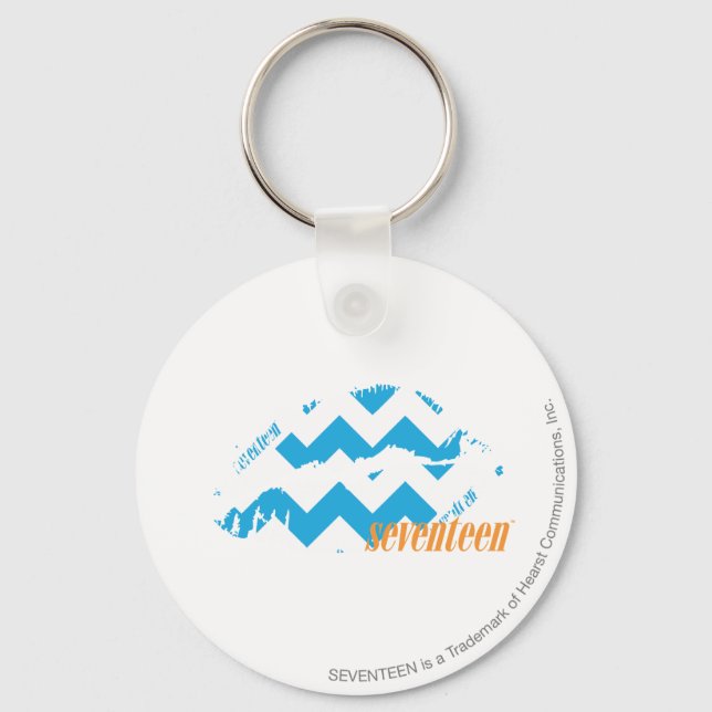 ZigZag Aqua Key Ring (Front)