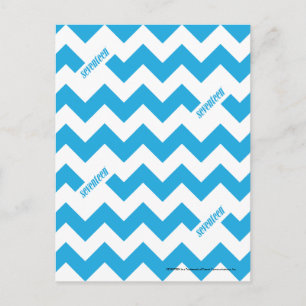 ZigZag Aqua Postcard