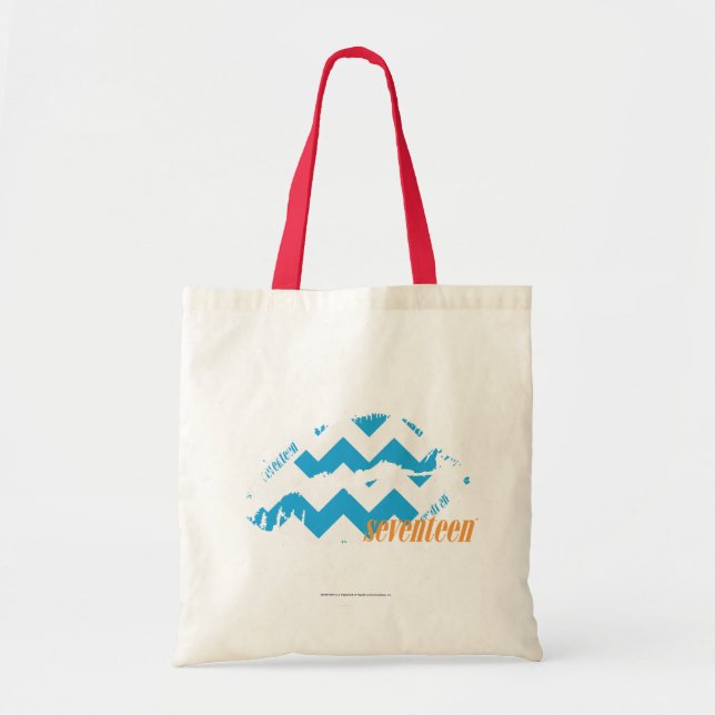 ZigZag Aqua Tote Bag (Front)