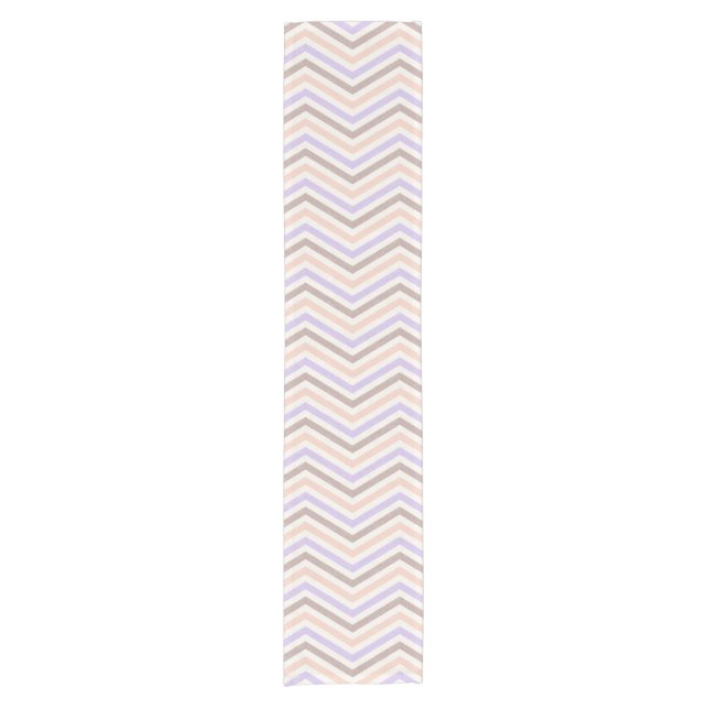 ZigZag Blush Pink Lavender Short Table Runner (Front)