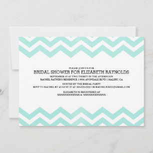 Zigzag Bridal Shower Invitations