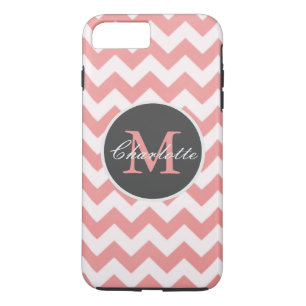 ZigZag Chevron Chic Monogrammed Pink Pattern Case-Mate iPhone Case