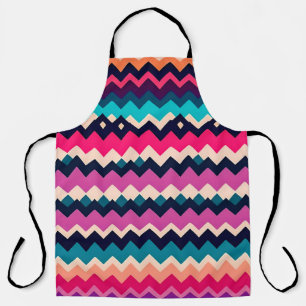 Zigzag Chevron Colourful Pattern Design Apron