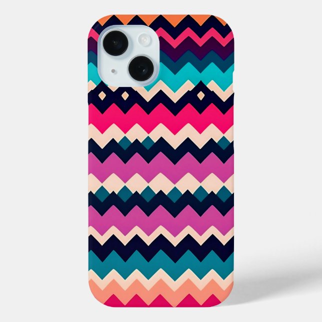 Zigzag Chevron Colourful Pattern Design Case-Mate iPhone Case (Back)