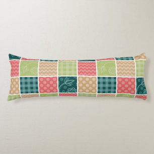 Zigzag, Chevron, Gingham, Polka Dots, Patchwork Body Cushion