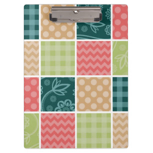 Zigzag, Chevron, Gingham, Polka Dots, Patchwork Clipboard